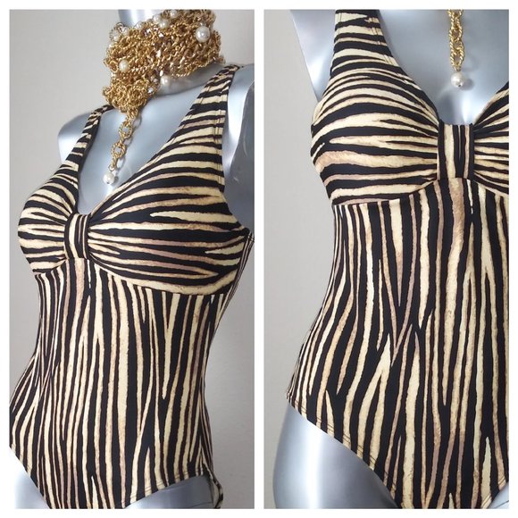 Sun Streak One Piece Leopard Print Bathing Suit - Picture 5 of 10